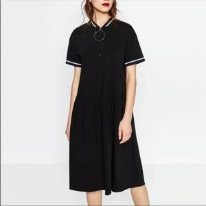ZARA Black Midi Dress (M)